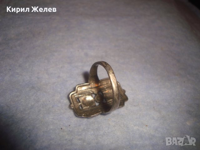 АРИСТОКРАТИЧЕН ПОСРЕБРЕН АЖУРЕН РЕТРО АРТ ПРЪСТЕН 20335, снимка 6 - Пръстени - 37442787