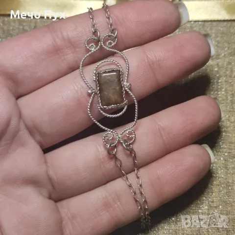 Стара сребърна гривна (295), снимка 4 - Гривни - 48213699