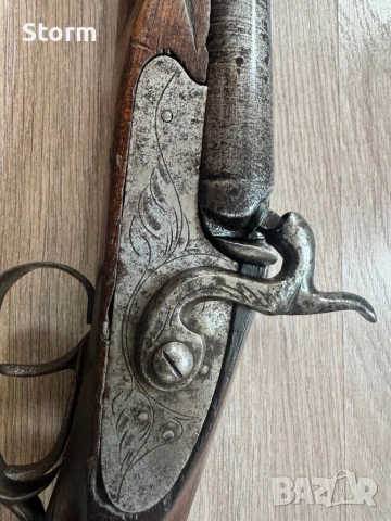 Двуцевна капсулна пушка, снимка 2 - Антикварни и старинни предмети - 54181121