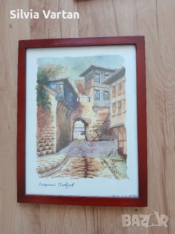 Картината репродукция СТАРИЯ ПЛОВДИВ, снимка 7 - Картини - 52435094