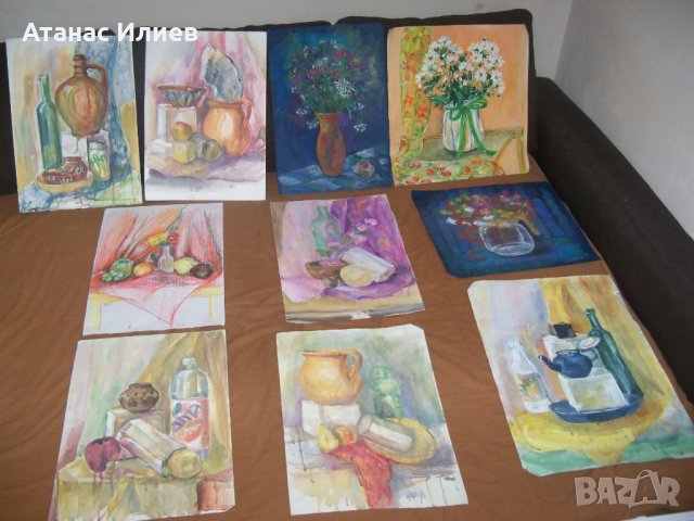 Лот от 10 натюрморта на худ. Десислава Илиева