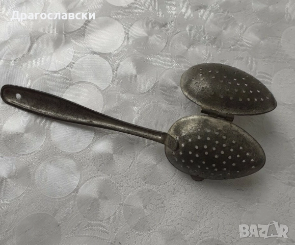 Стари лъжици: стара голяма вилица месинг лъжици, за чай, Музикална бутилка, снимка 9 - Антикварни и старинни предмети - 28884487