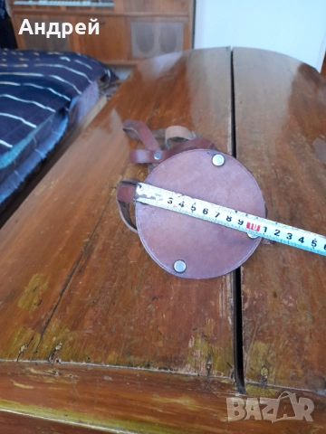 Стар кожен калъф за бутилка, снимка 6 - Други ценни предмети - 52212034