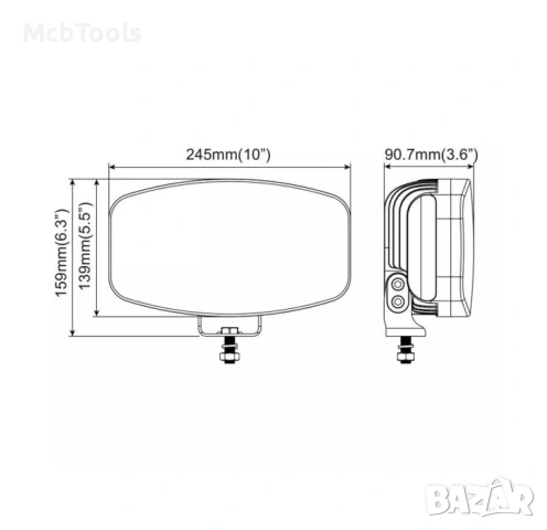 LED Халоген Фар DRL бяла/жълта светлина – 12-24V за джип, камион, агротехника, снимка 2 - Аксесоари и консумативи - 54238394