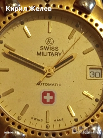 Марков часовник SWISS MILITARY AUTOMATIC SWISS MADE стил и класа 51525, снимка 3 - Мъжки - 52376481