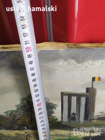 Стара картина платно/масло, снимка 5 - Антикварни и старинни предмети - 54050024