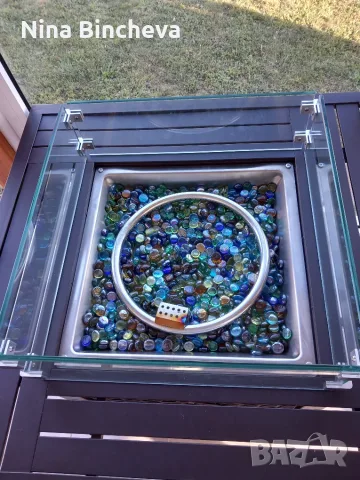 ПРОДАВАМ: Чисто нова луксозна газова камина тип „Маса“ (Fire Pit Table) – 32", снимка 3 - Камини - 56160755