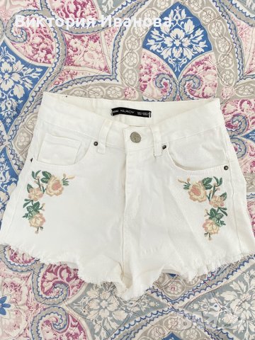 Бели къси панталонки, снимка 1 - Къси панталони и бермуди - 37539688