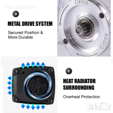 Блендер 2 in 1 At Performance, Ice Crusher, ЧеренЧервен, 15 скорости, 32 000 об.мин, 4500w, Pulse, 2, снимка 10 - Блендери - 44466030