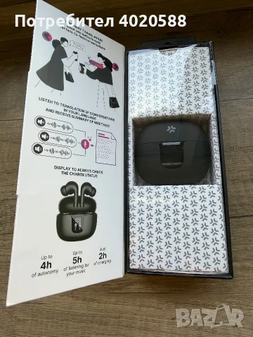 Чисто нови слушалки CELLY Buz2 AI BT Wireless Earbuds Black, снимка 7 - Безжични слушалки - 56112219