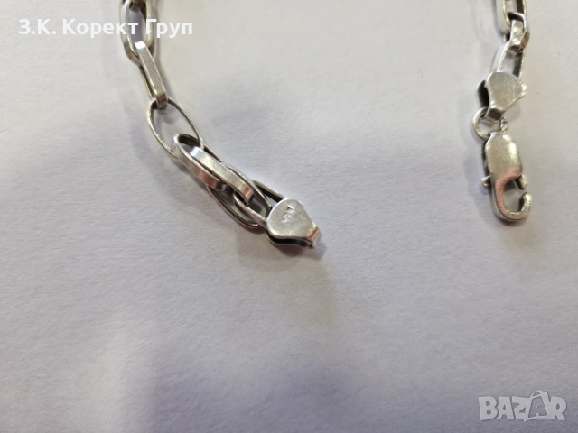 Сребърна гривна 925 / 16,32 гр., снимка 4 - Гривни - 54105583