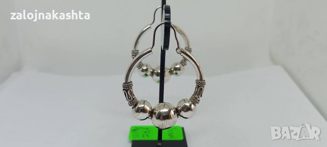 Сребърни обеци-12,14гр/14кр, снимка 4 - Обеци - 38635106