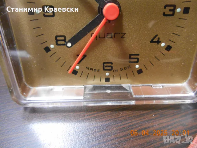 Meister Anker Quartz Alarm Clock -Vintage 70 made in GDR, снимка 8 - Антикварни и старинни предмети - 50197273