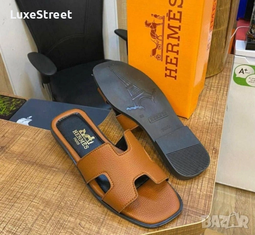 Hermes 🤍Дамски Чехли , снимка 2 - Чехли - 53879838