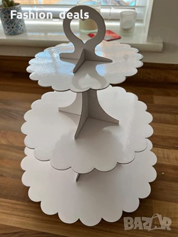 Нови 2 броя Поставка за кексчета Стойка мъфин кула за парти гости, снимка 7 - Други стоки за дома - 40498502