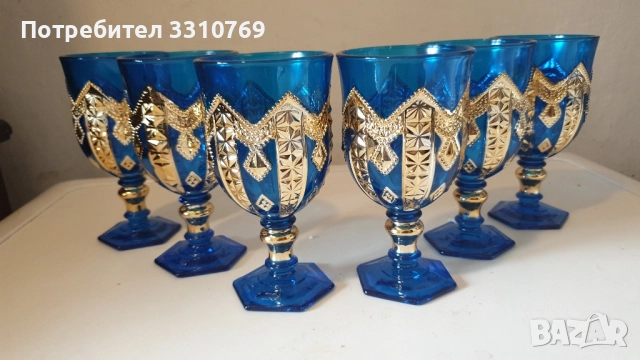 Красиви стъклени чаши за вино. , снимка 1