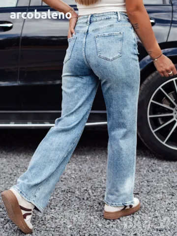 Дамски дънки с широки крачоли JEANFLOW, снимка 4 - Дънки - 47730664