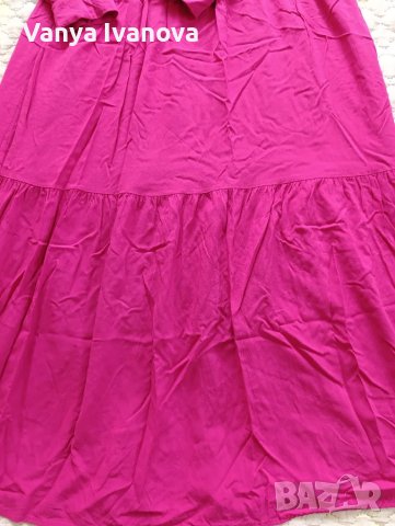 Amisu дълга цикламена рокля, снимка 4 - Рокли - 50310989