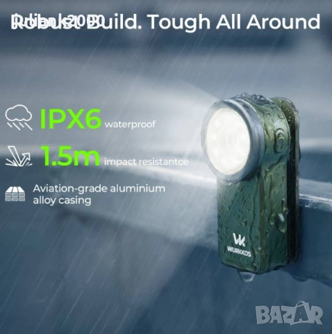 Wurkkos HD03 син или зелен цвят, снимка 5 - Къмпинг осветление - 52212261