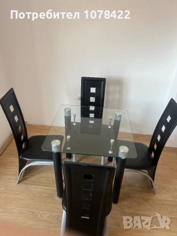 маса за хранене и четири стола, снимка 2 - Маси - 52958062