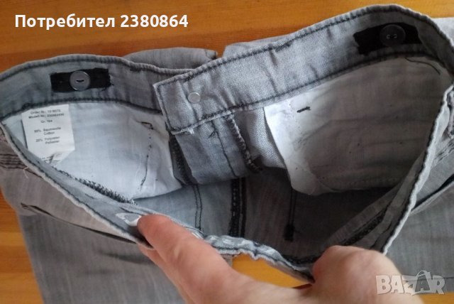 Тънки мъжки на "Denim"къси дънки/н.164, снимка 4 - Детски къси панталони - 40413691