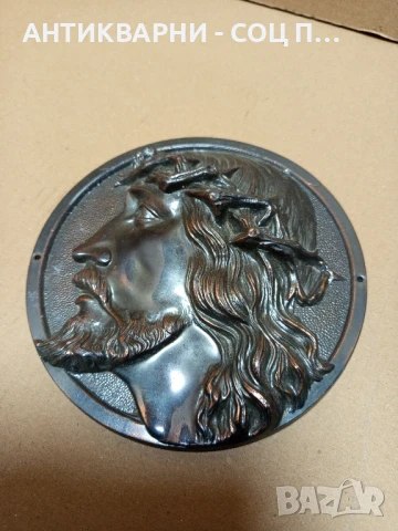 Стар Метален Лик На Исус Христос., снимка 3 - Антикварни и старинни предмети - 50741356