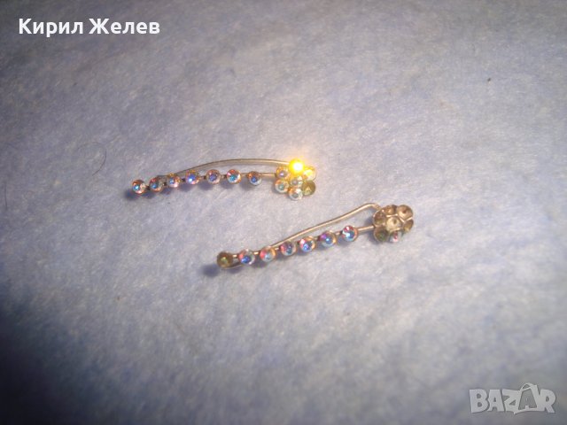 СТАРИ НЕЖНИ СРЕБЪРНИ РЕТРО ОБЕЦИ ВИСОКА ПРОБА СРЕБРО 28767, снимка 5 - Антикварни и старинни предмети - 37300385