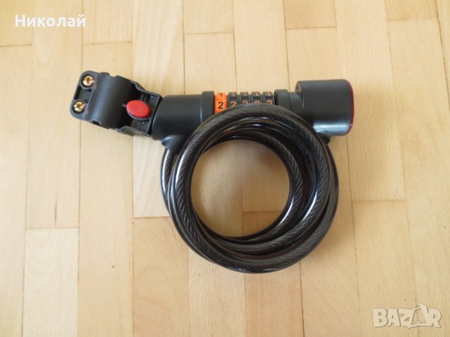 Кабел за заключване на колело, снимка 4 - Аксесоари за велосипеди - 44392609
