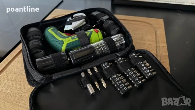 ЧИСТО НОВ Електрическа отвертка, мултифункционална с батерия 1.5 Ah, зарядно 4 V, 4 Nm, 1/4", Verto