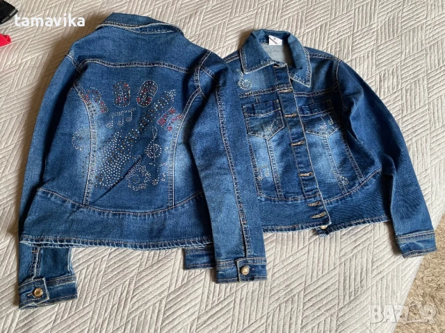 Детско кожено и дънково яке