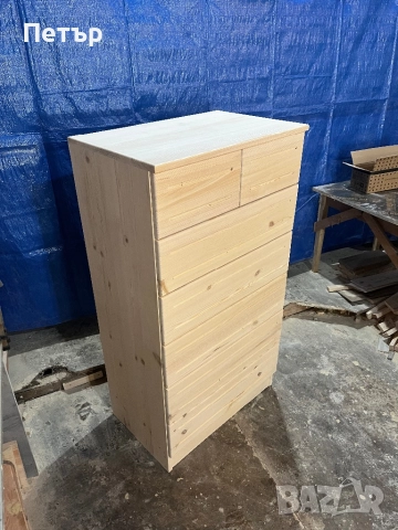 Шкаф,скрин от масив с 5+2 чекмеджета, снимка 3 - Скринове - 51860610