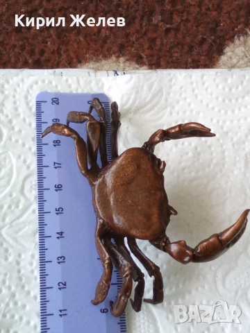 Бронзова фигурка на рак 54441, снимка 6 - Колекции - 54171048