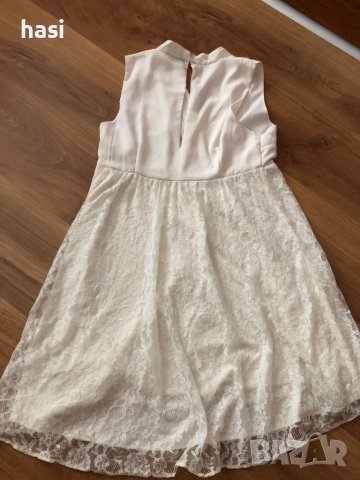 Дантелена рокля кремава Vero Moda , снимка 8 - Рокли - 37819205