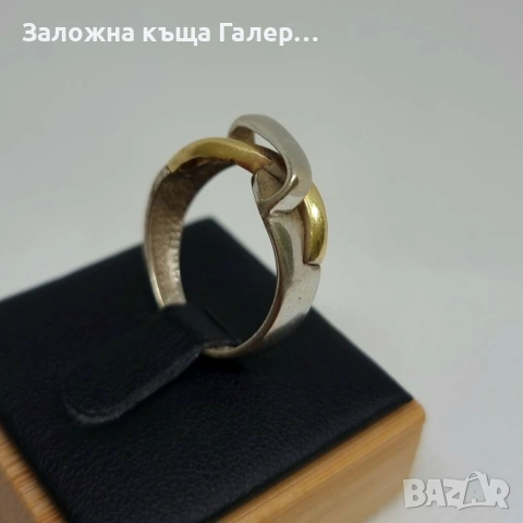 Стилен златен пръстен – 585 проба, 4.56 гр., снимка 2 - Пръстени - 54215076