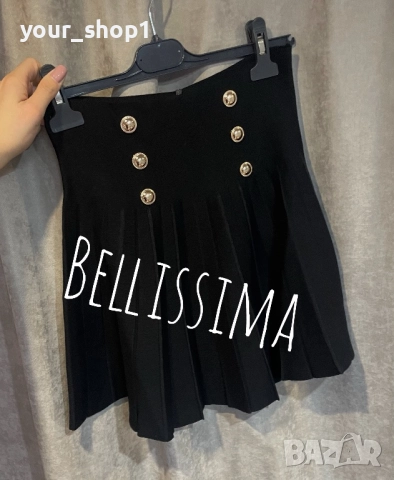 Различни модели дамска къса пола плисе финно машинно плетиво , снимка 4 - Поли - 52698626