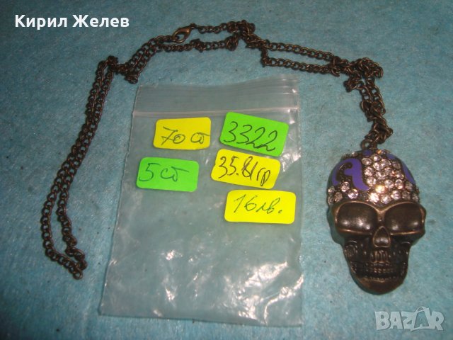 ЕМАЙЛИРАН ИНКРУСТИРАН с ЦИРКОНИ НЕО - ГОТИКА СТИЛ ПИРАТСКИ МЕДАЛЬОН МЕСИНГ 3322, снимка 5 - Колиета, медальони, синджири - 35272155