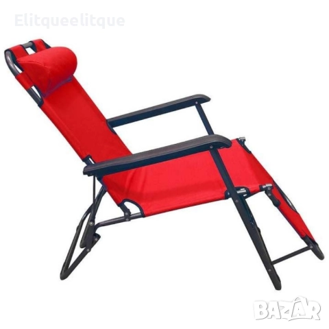 Градински сгъваем шезлонг Muhler, снимка 4 - Градински мебели, декорация  - 52183902