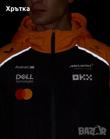 🏆 McLaren F1 Team Long Jacket - Оригинално мъжко яке / парка размер L, снимка 9 - Якета - 52755804