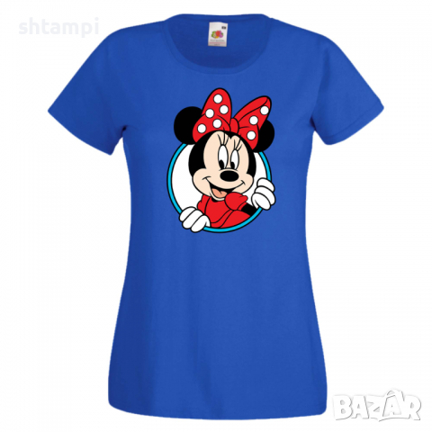 Дамска тениска Set for Couples Minnie 2 Подарък,Изненада,Рожден ден,, снимка 2 - Тениски - 36530929