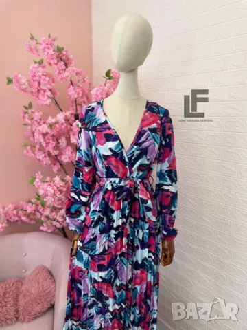 Рокля LFS Lovely Flowers Blue , снимка 5 - Рокли - 50434838