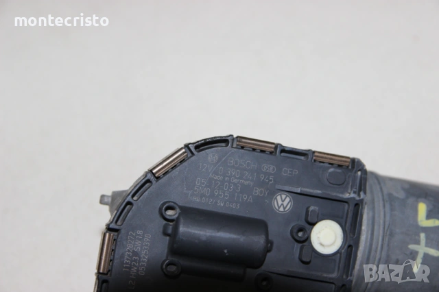 Предно ляво моторче чистачки VW Golf 5 Plus (2004-2009г.) 5M0955119A / 5M0 955 119 A, снимка 3 - Части - 53196659