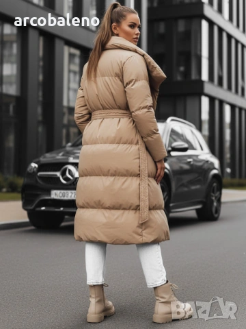 Дамско дълго ватирано зимно яке FAVI, 4цвята , снимка 9 - Якета - 53091074