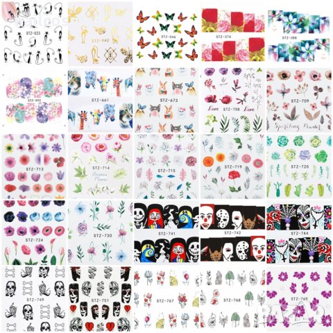 Водни атрактивни стикери за маникюр , снимка 2 - Продукти за маникюр - 23796039