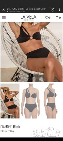 Бял бански рипс с едно рамо халка La Vela Beachwear, снимка 11 - Бански костюми - 35535201