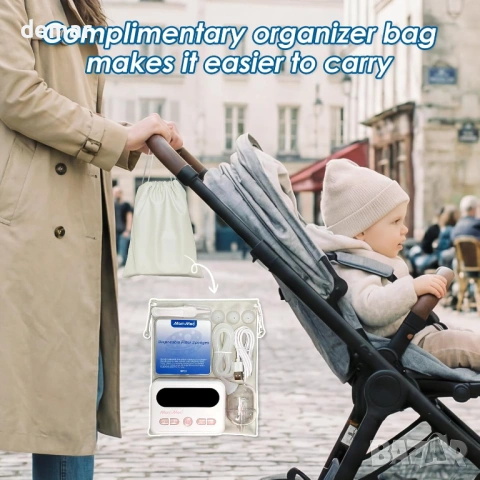 MOMMED Бебешки назален аспиратор, до 65kPa с 9 нива на засмукване, снимка 8 - Други - 53179167