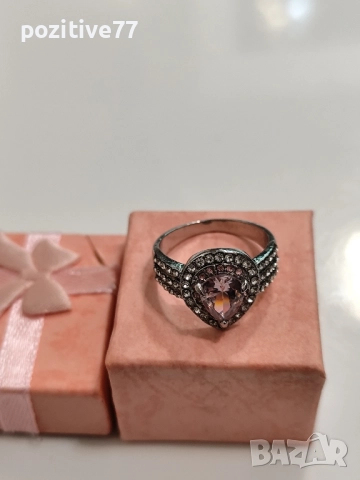 Златни пръстени 18к злато със камъни Сваровски