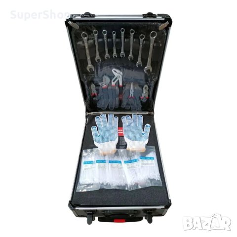 ТОП Метален Немски Куфар с Инструменти 1050 части гедоре ключове, снимка 6 - Куфари с инструменти - 42835156