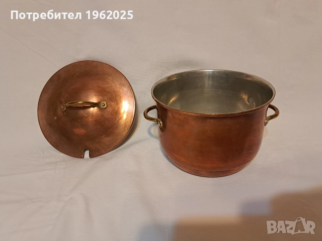 Месингови Тенджера и кутия, снимка 8 - Колекции - 53926662