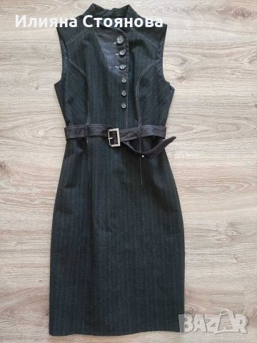 Елегантна рокля цвят графит Стела Белчева