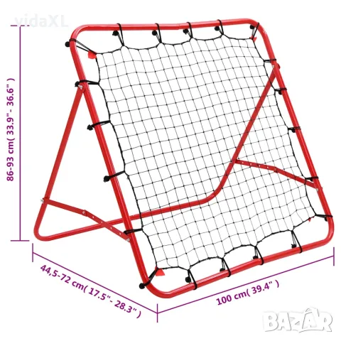 vidaXL Рикошет за футболни тренировки 100х100 см, снимка 8 - Фен артикули - 56148368